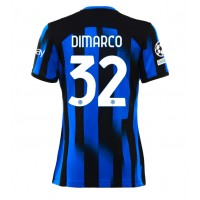 Billiga Inter Milan Federico Dimarco #32 Hemma fotbollskläder Dam 2023-24 Kortärmad